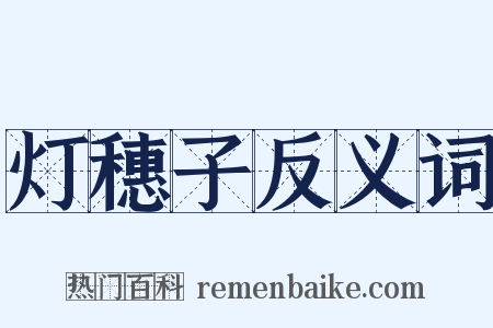灯穗子反义词是什么意思的图片